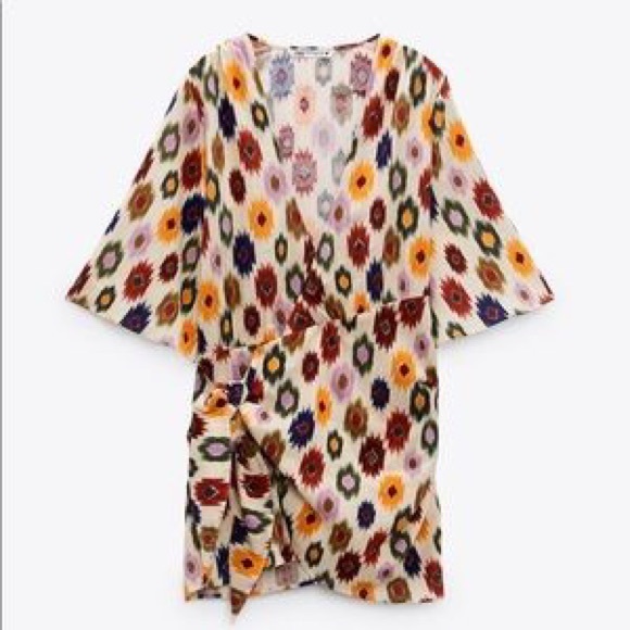 New with tags multicolour wrap dress - Picture 2 of 7